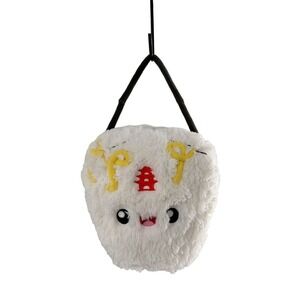 Squishable White Ramen Bowl Plush Mini Bag Handle 10" Chinese Comfort Asian